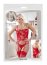Set Lenjerie intima sexy femei, Rosu, 4 piese - culoare si material