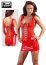 Rochie Latex Look Black Level - Rosu - vedere frontala