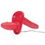 Strapon Vibrator Dublu Bad Kitty »Naughty Toys« 18 cm - Rosu