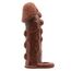 Prelungitor penis cu bile silicon Brave Men Penis Sleeve Flesh, 14 cm - pim plan