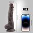 Dildo Chisa Novelties "Fashion Dude" 22 cm - Negru-dimensiuni