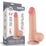 Dildo Dubla Densitate cu ventuza si scrot, strat dublu glisant de 20cm- Natural