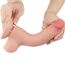 Dildo Dubla Densitate cu ventuza si scrot, strat dublu glisant de 20cm- Natural