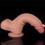 Dildo Dubla Densitate cu ventuza si scrot, strat dublu glisant de 22cm- Natural