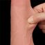 Dildo Dubla Densitate cu ventuza si scrot, strat dublu glisant de 22cm- Natural