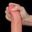Dildo Dubla Densitate cu ventuza si scrot, strat dublu glisant de 22cm- Natural