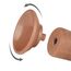 Dildo Dubla Densitate cu ventuza si strat dublu glisant de 20cm, Light Brown