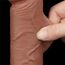 Dildo Dubla Densitate cu ventuza si strat dublu glisant de 20cm, Light Brown
