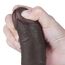 Dildo Dubla Densitate cu strat dublu glisant de 19.5cm, Negru