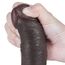 Dildo Dubla Densitate cu ventuza si strat dublu glisant de 20cm, Negru