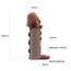 Prelungitor penis cu bile silicon Brave Men Penis Sleeve Flesh, 14 cm - dimensiuni