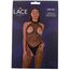 Body cu cupe deschise, fara bretele, din plasa, Lace by LJ, negru, S-L  -ambalaj fata