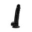 Dildo Realist Loving Joy 7 Inch Negru - vedere completa cu baza ventuza