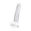 Dildo Realist Loving Joy 9 Inch Transparent - vedere completa cu baza ventuza