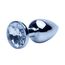 Dop Anal Metal Precious Metals Argintiu Large - vedere completa cristal transparent