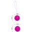 ​Twins Ball - bile vaginale fine pentru antrenarea muschilor vaginali - Exercitii Kegel - Violet- dimensiuni