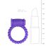 Inel penis vibrator Easytoys mov - dimensiuni: lungime 5cm, diametru interior 3.5cm, comparatie cu un ruj