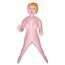 Papusa gonflabila Roxana 3D, chip 3D cu par blond, sani mari, marime naturala