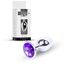 Plug Jewellery Silver Purple, cutia B-Series alaturi de produs, cristal mov vizibil