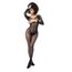 Bodystocking Fishnet Maneci Lungi Negru purtat