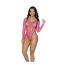 Bodysuit Fishnet Maneci Lungi Roz Neon Croiala Inalta Mapale