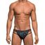 Male Power Strappy Thong - Blue/Black