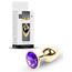 Plug Jewellery Gold, cristal mov - cutie B-Series alaturi de plugul anal bijuterie