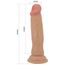 Dildo Realist Pretty Love Quentin 18,4 cm - Natural - dimesiuni