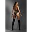 Body Fantasy Lingerie Wetlook Halter Fermoar Negru - catuse detasabile cu lant