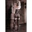 Rochie Bodystocking Fantasy Lingerie High Society Negru - detaliu jartiere si ciorapi asortati