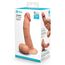 Dildo realistic b-Vibe Slipskin Curvy 8 inch natural, cutie ambalaj