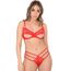 Chilot Tanga cu Dantela si Bretele Daring Intimates, Rosu, M/L, vedere suplimentara 5