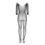 Bodystocking Martha Diamond, vedere plata din spate, maneci 3/4 si decupaj lateral