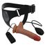 Setul complet harness Pretty Love Oher: chilot cu inel, dildo detasabil, telecomanda cu fir si para de pompare pentru lichid
