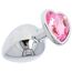 Plug anal metalic Heart Jewel roz, vedere din unghi opus