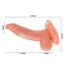 Vibrator cu Telecomanda Super Rota Dong Flesh - Rotatii si Vibratii dimensiuni produs