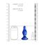 Butt Plug de sticla, Chrystalino Classy Blue, albastru