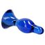 Butt Plug de sticla, Chrystalino Classy Blue, albastru
