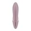 Vibrator Satisfyer Supernova roz pudrat, vedere frontala dreapta cu logo Satisfyer gravat