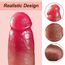 Detaliu al designului realist al vibratorului B-Series, cu textura fina si glandul in relief