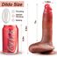 Dimensiunile vibratorului realist B-Series: 22.5 cm lungime totala, 4 cm diametru