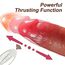 Functia de impingere a vibratorului realist B-Series, miscare de dus-intors controlata de la distanta