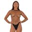 Bodysuit Fence Net Maneci Lungi Negru Lace by LJ vedere fata