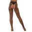 Colanti plasa Lace by LJ Rhinestone Negru, vedere completa purtati