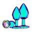 Set 3 Plug-uri Anale Metalice Iridescente Venice Collection Ouch