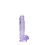 Dildo Realistic REALROCK cu Testicule Mov 15 cm