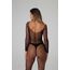 Catsuit Vaera plasa neagra, vedere din spate