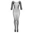 Catsuit Vaera plasa neagra, vedere laterala
