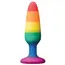 Plug anal Colours Pride Edition NS Novelties, Curcubeu, vedere frontala completa