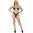 Bodystocking Fishnet Long Sleeves, Nude, S-L